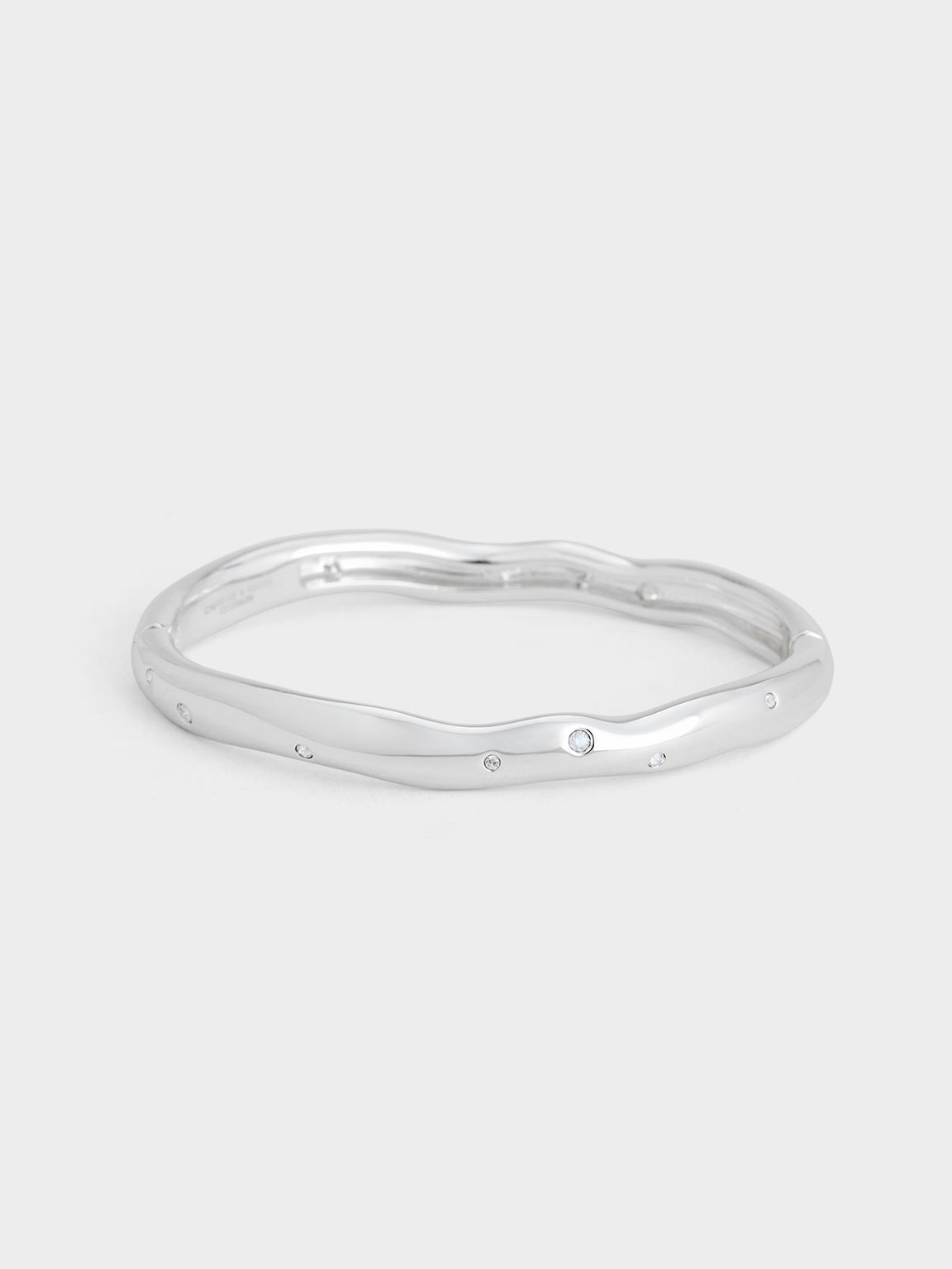 Silver Ottilie Sculptural Bangle Charles Keith My