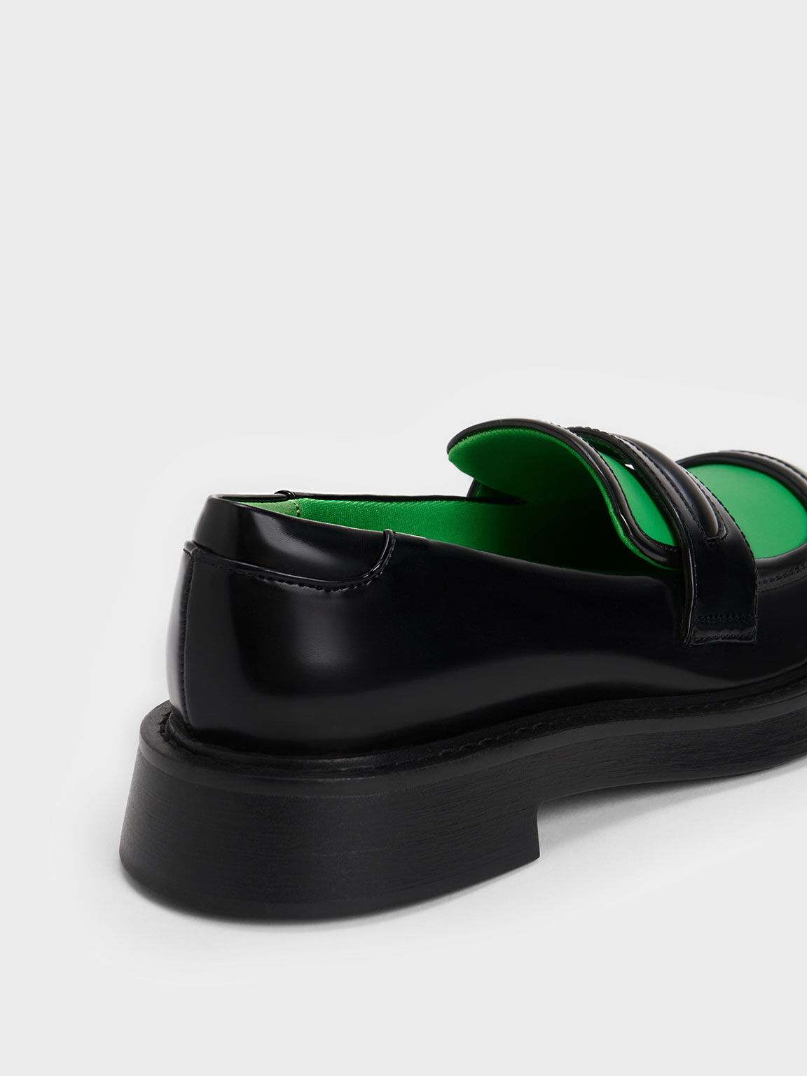 Green Penelope Two-Tone Penny Loafers - CHARLES & KEITH US