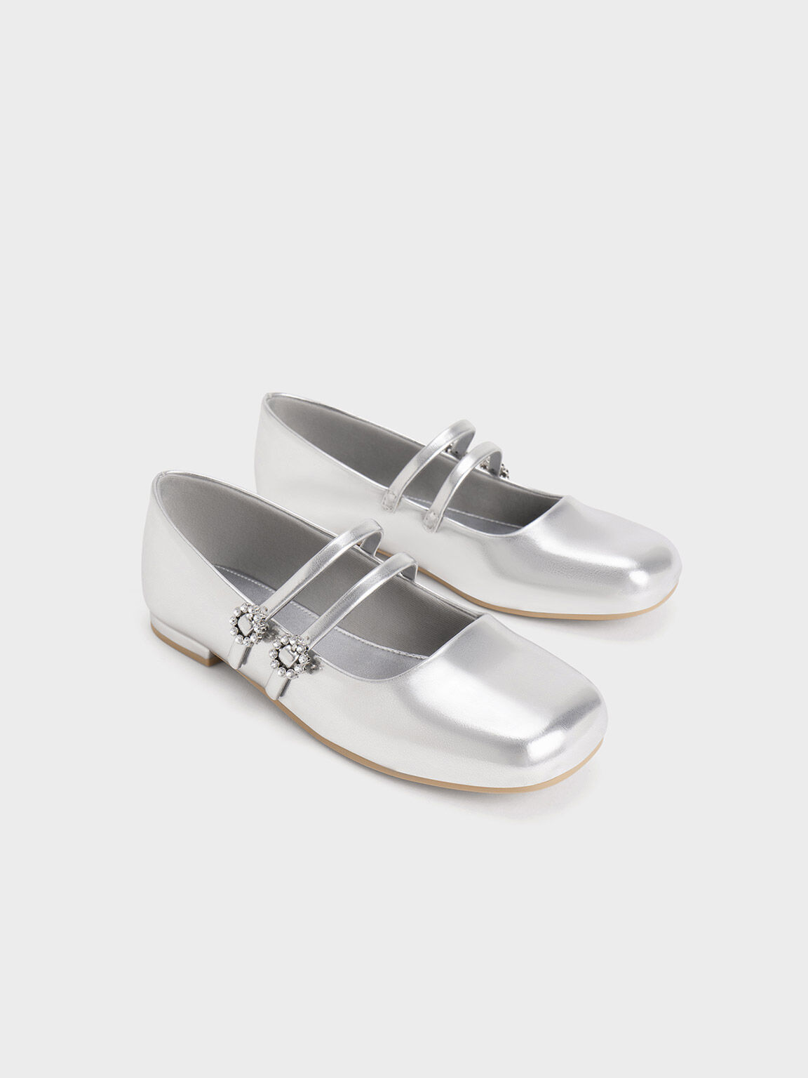 Girls silver mary 2025 jane shoes