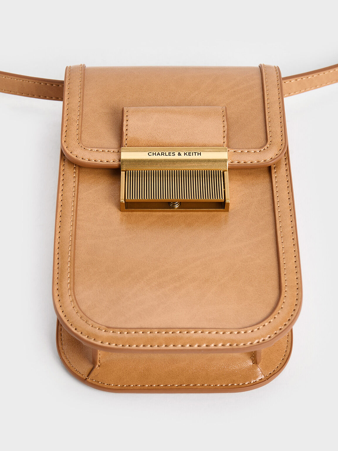 Mini Charlot Elongated Crossbody Bag, Toffee, hi-res