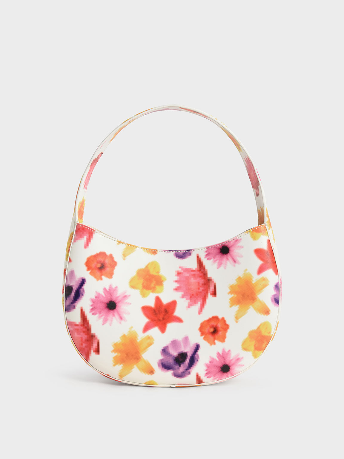 Multicoloured Coda Floral-Print Top Handle Hobo Bag - CHARLES & KEITH US