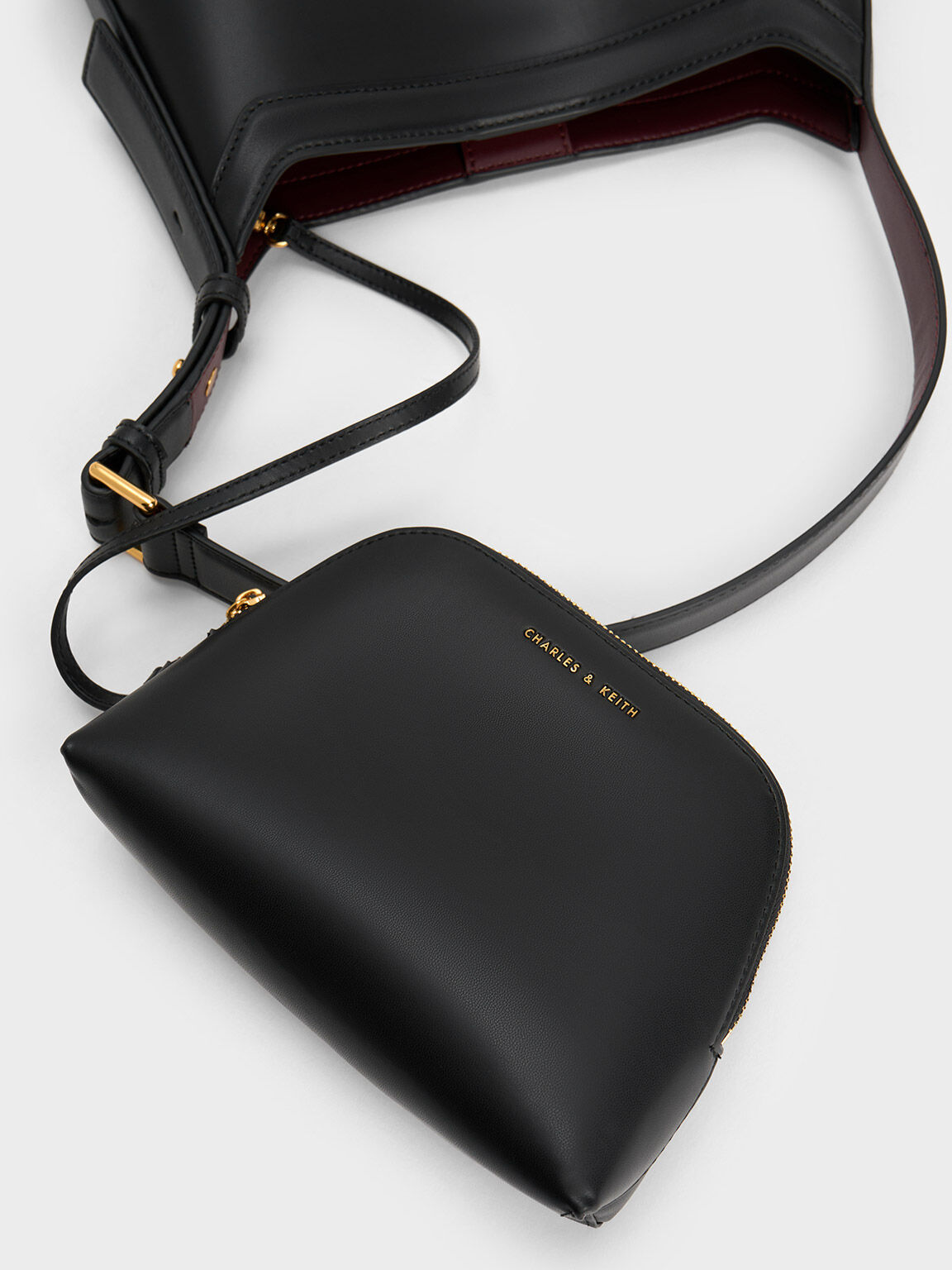 Leona Large Hobo Bag, Black, hi-res