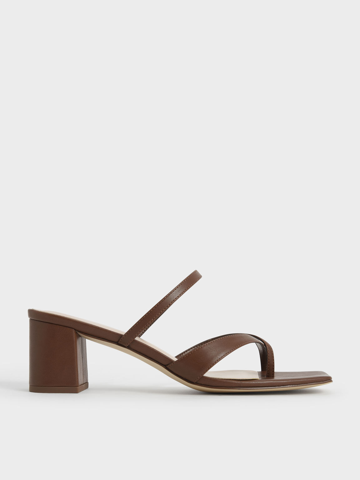 Dark Brown Dove Double-Strap Sandals - CHARLES & KEITH US