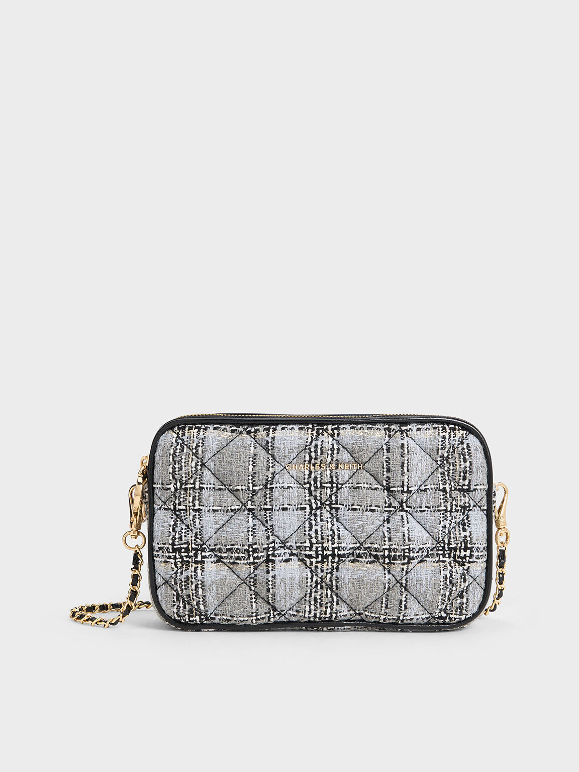 Mini Apfra Tweed Quilted Crossbody Bag, Multi, hi-res