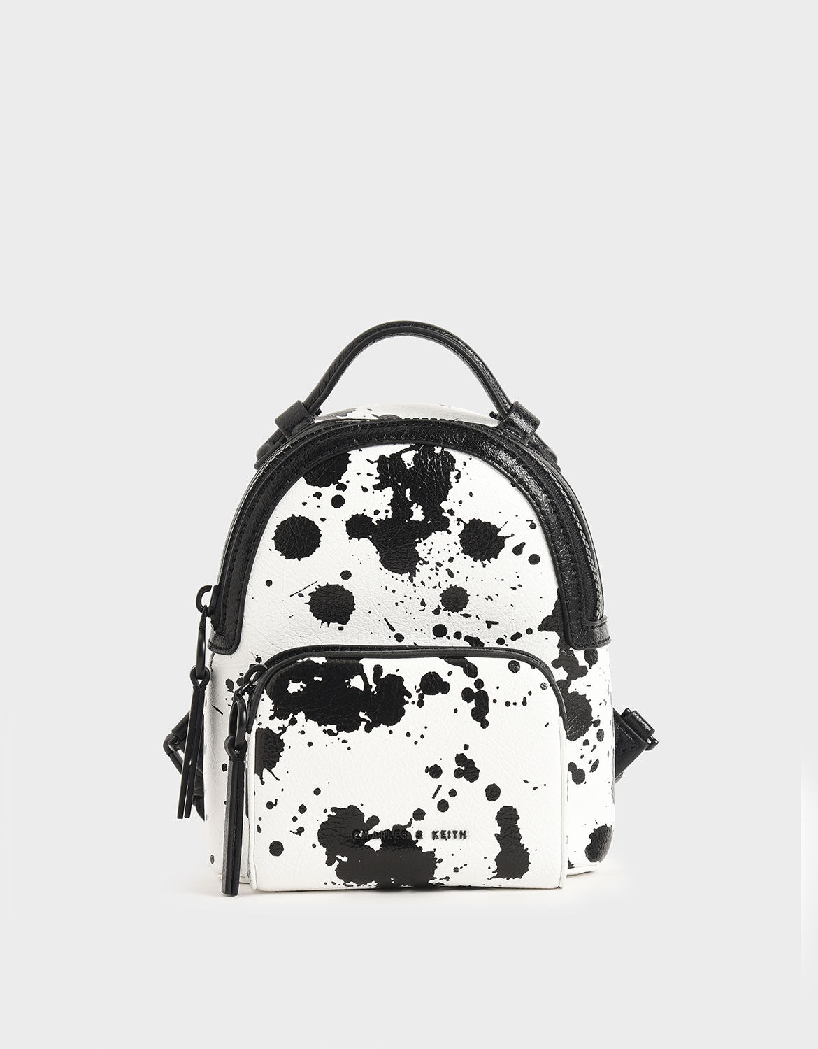 black white backpack