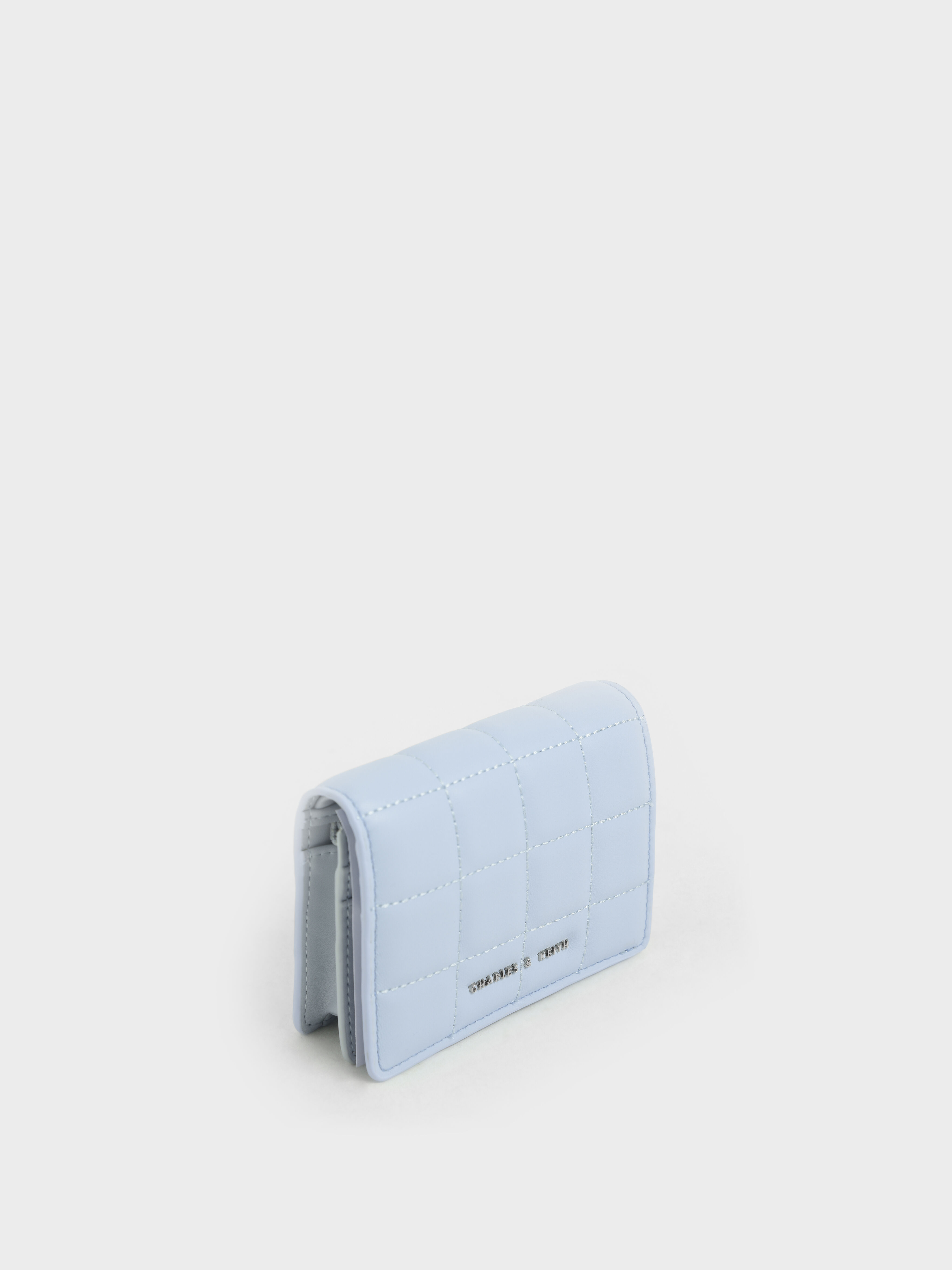 Mini Wallets In Casual Batik Blue Print With Tessel