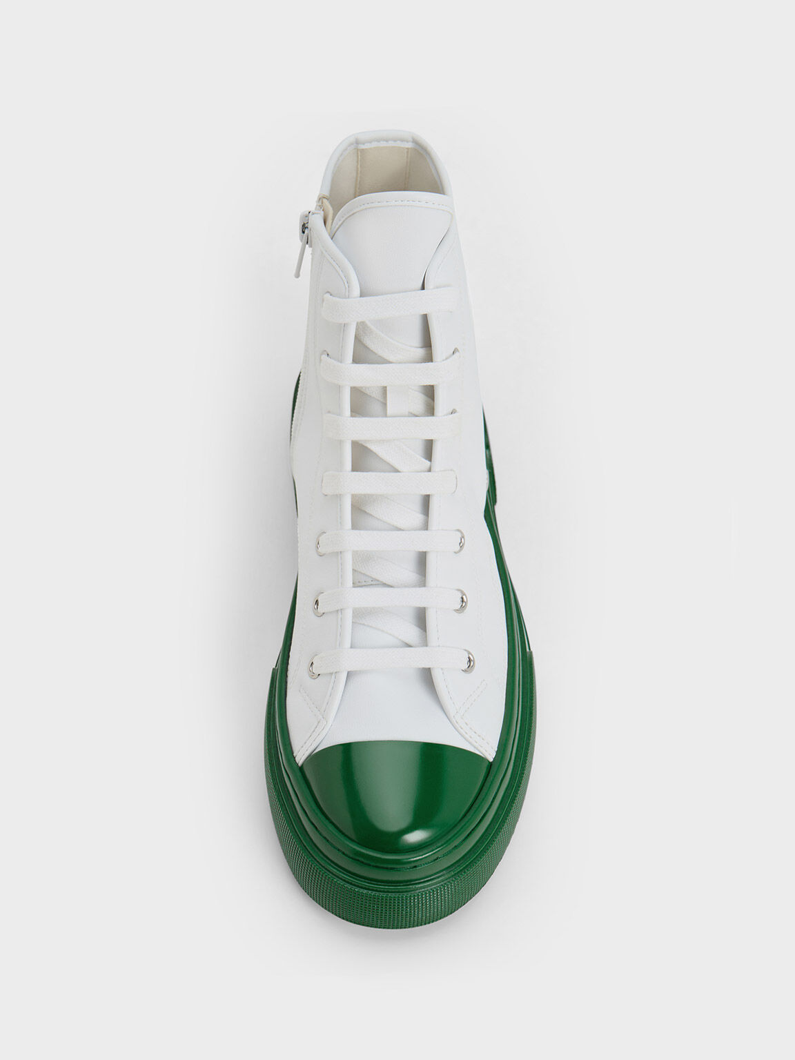 Kay Two-Tone High-Top Sneakers, Green, hi-res