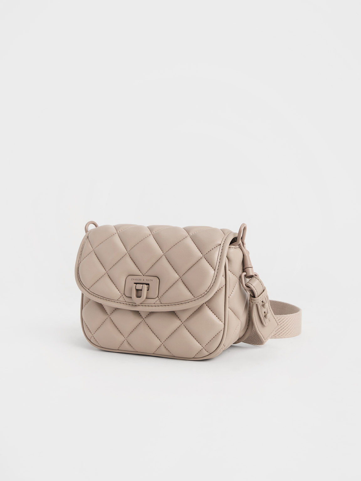 Cressida Quilted Crossbody Bag, Taupe, hi-res