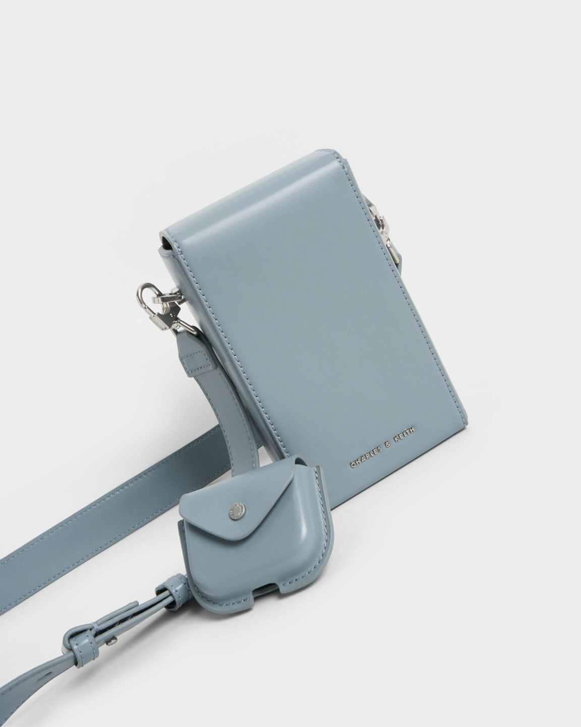 Elongated Crossbody Bag, Steel Blue, hi-res