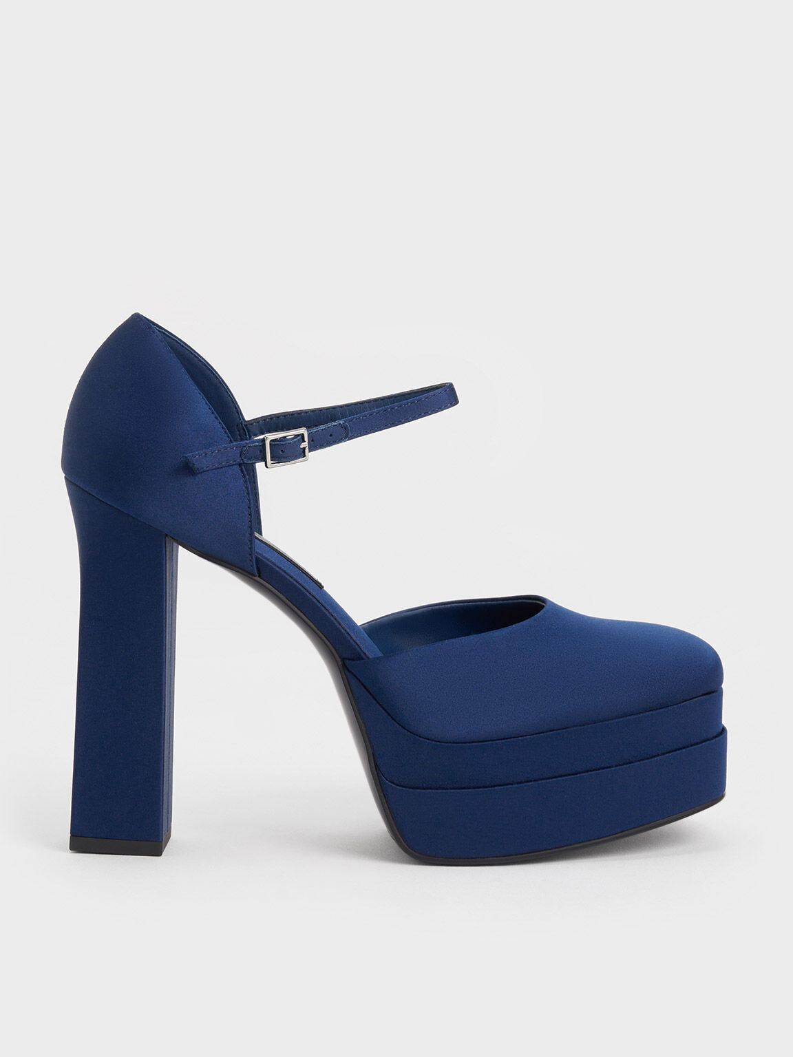 Dark blue sale heel shoes