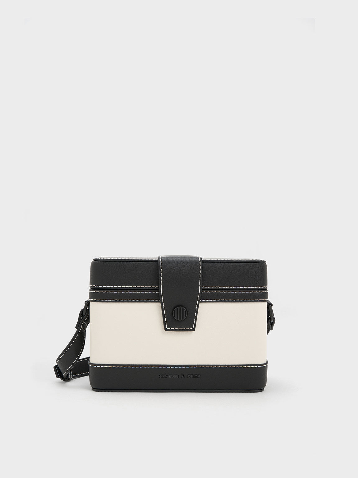 Bronte Contrast-Trim Boxy Crossbody Bag, Multi, hi-res