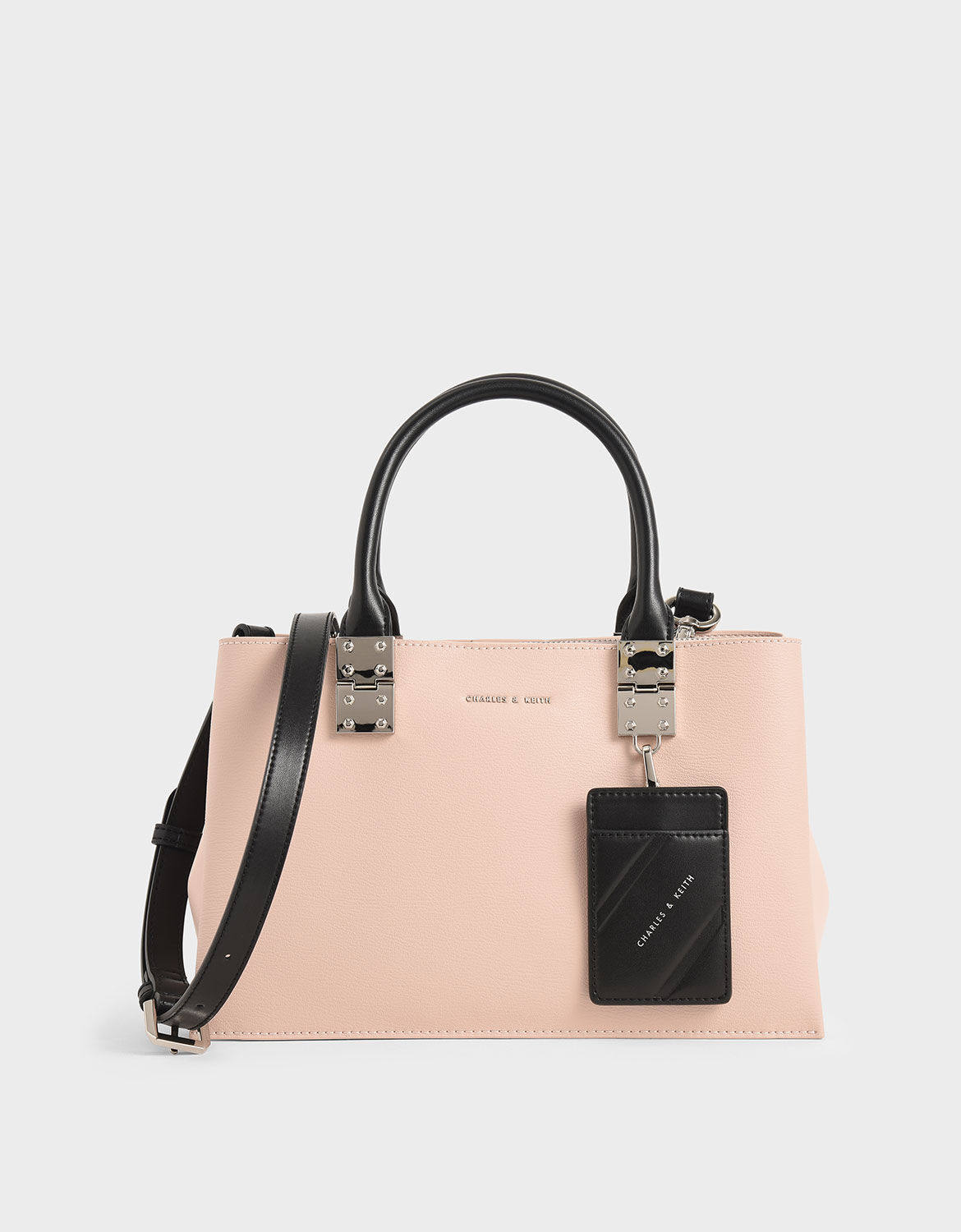 charles and keith top handle structured bag