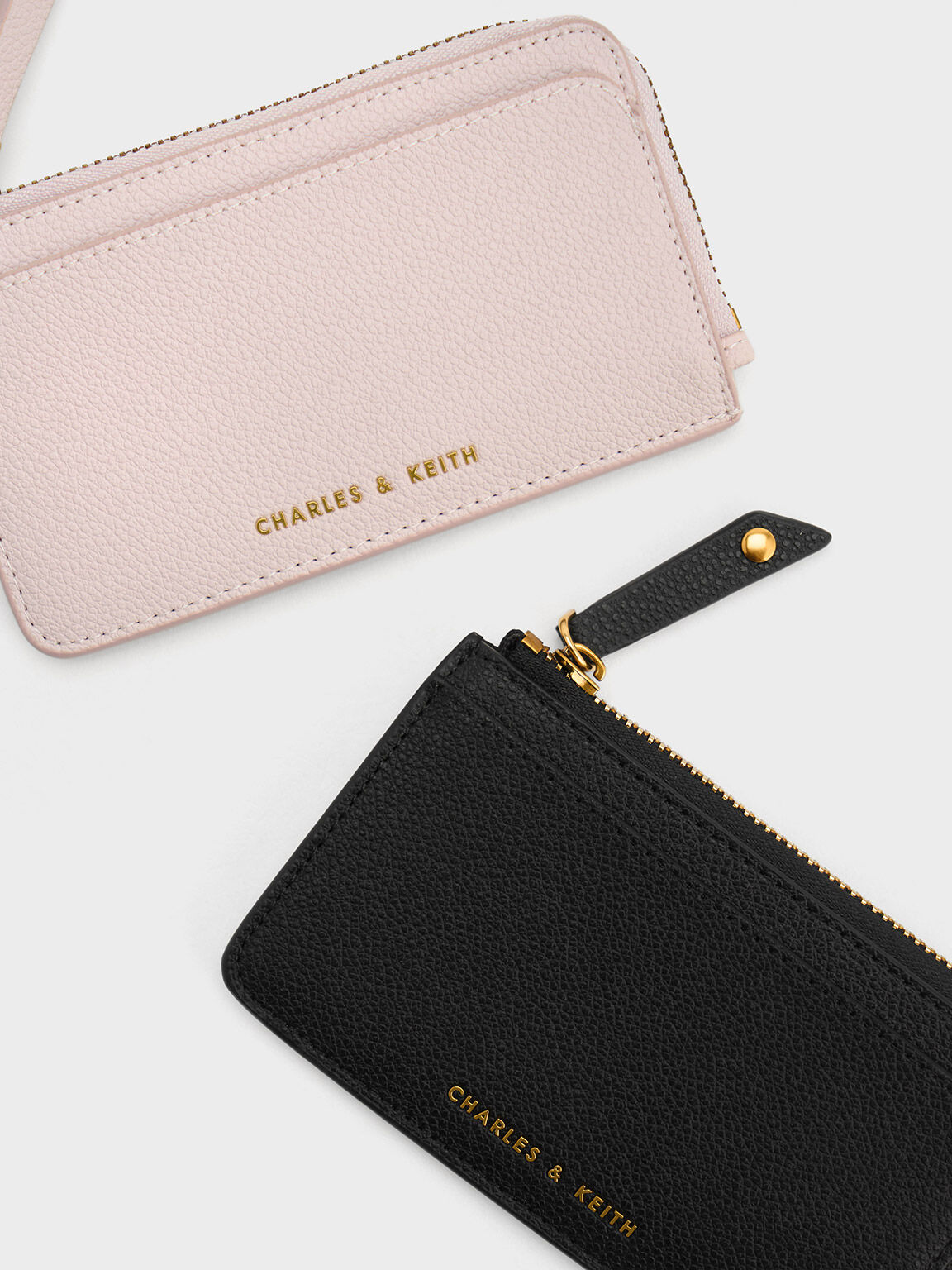 Pink Braided Strap Card Holder - CHARLES & KEITH US