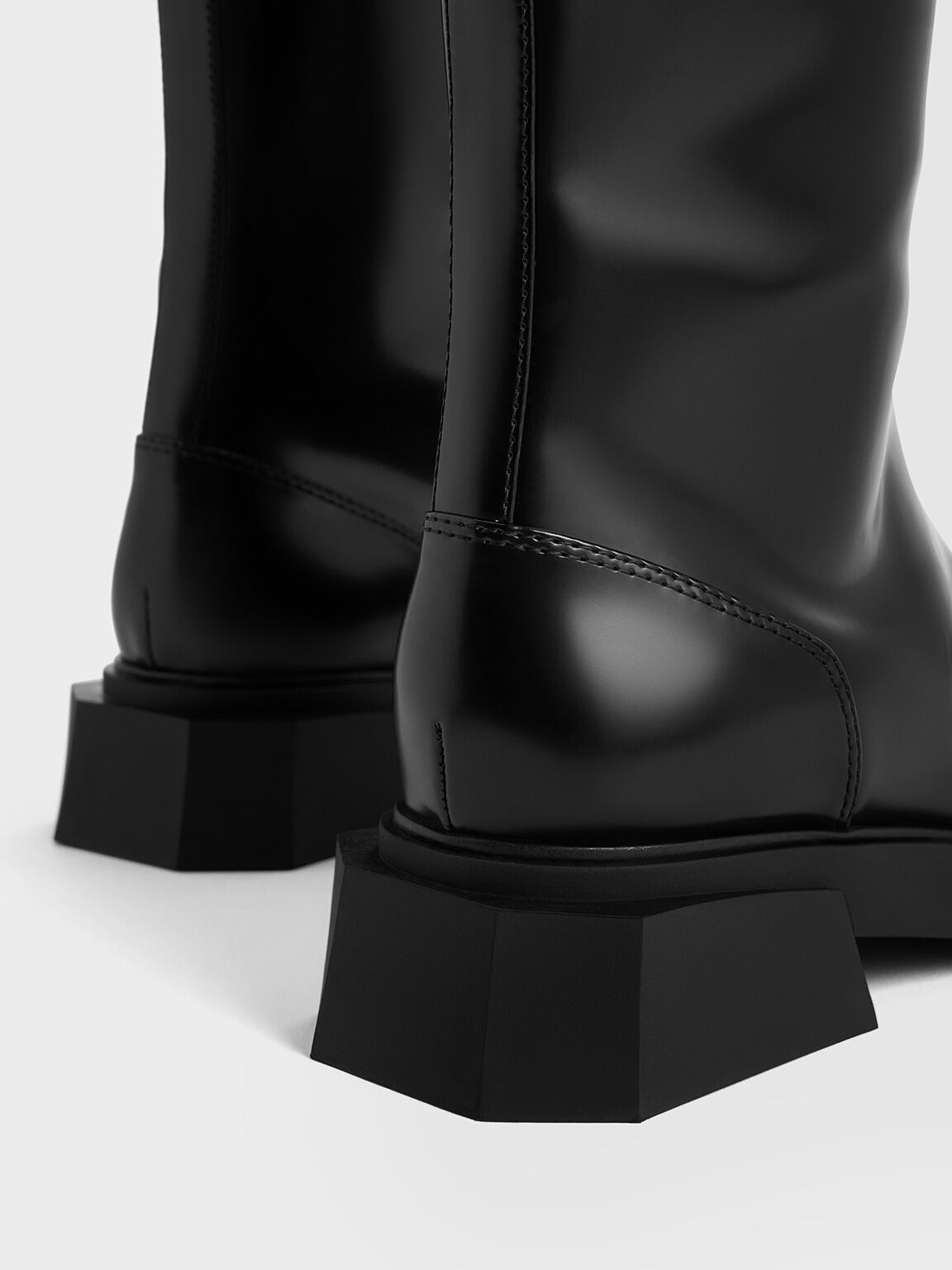 Lorde Square-Toe Knee-High Boots, Black Box, hi-res