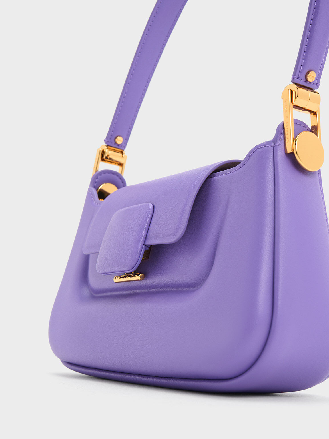 Purple Kwan Quilted Circle Bag - CHARLES & KEITH US