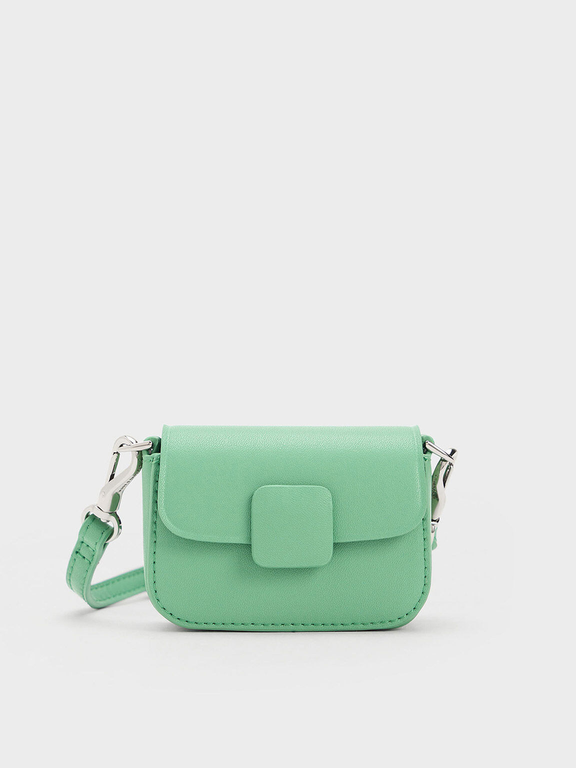 Green Chain Link Shoulder Bag, CHARLES & KEITH