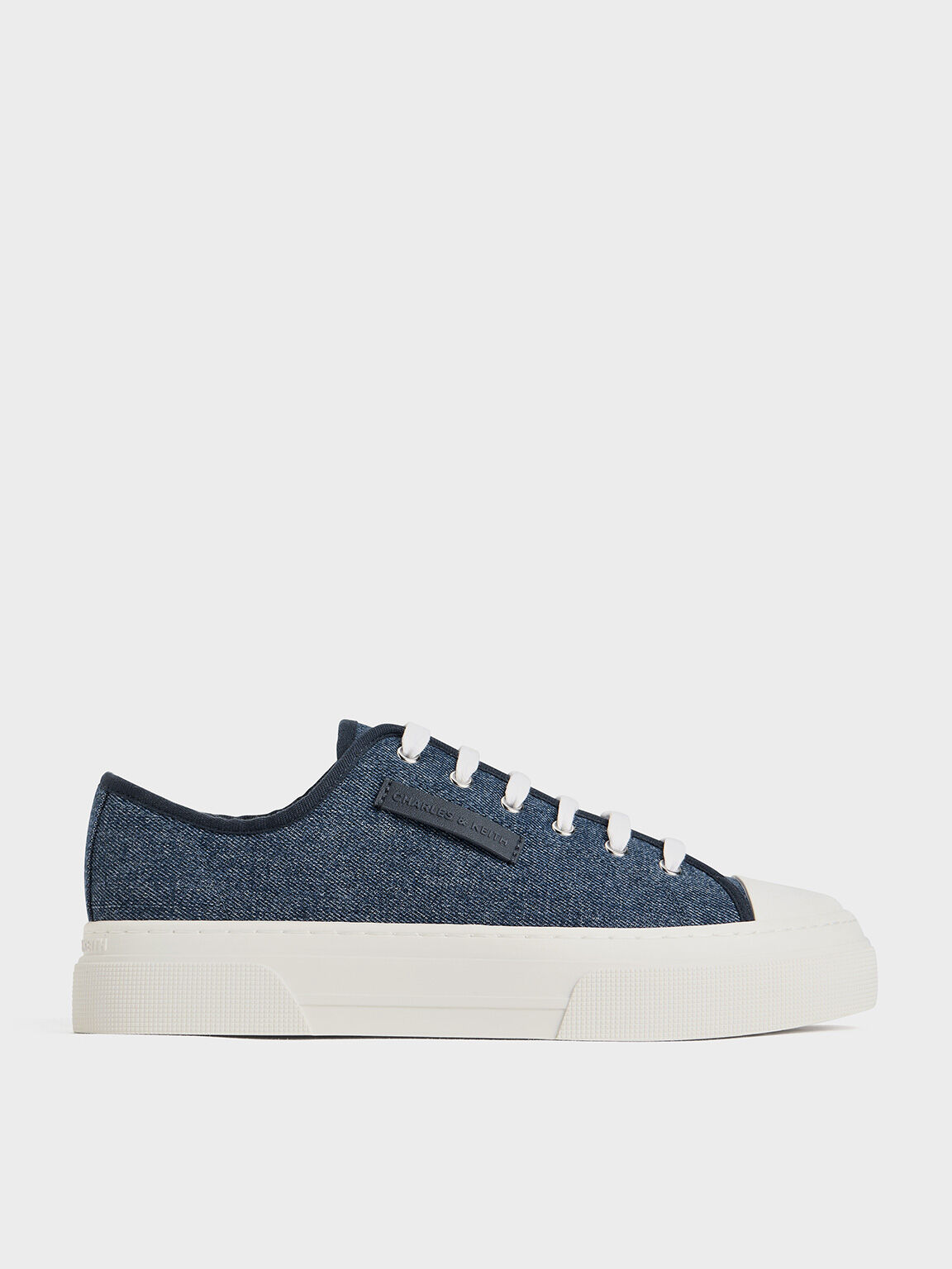 Kay Denim Low-Top Sneakers, Denim Blue, hi-res