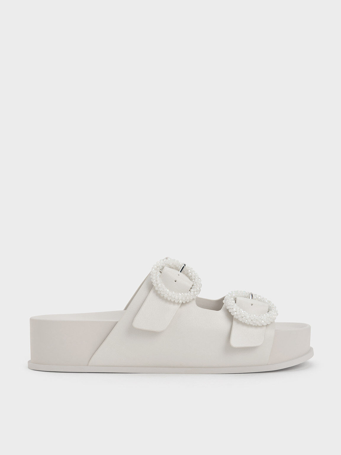 Charles & Keith Joss Ankle-strap Flatform Thong Sandals in Blue | Lyst