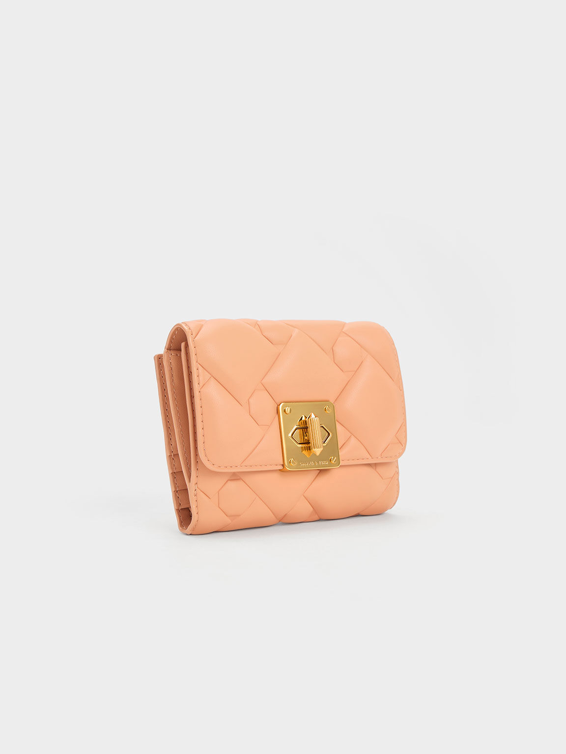 Tillie Quilted Wallet, Orange, hi-res