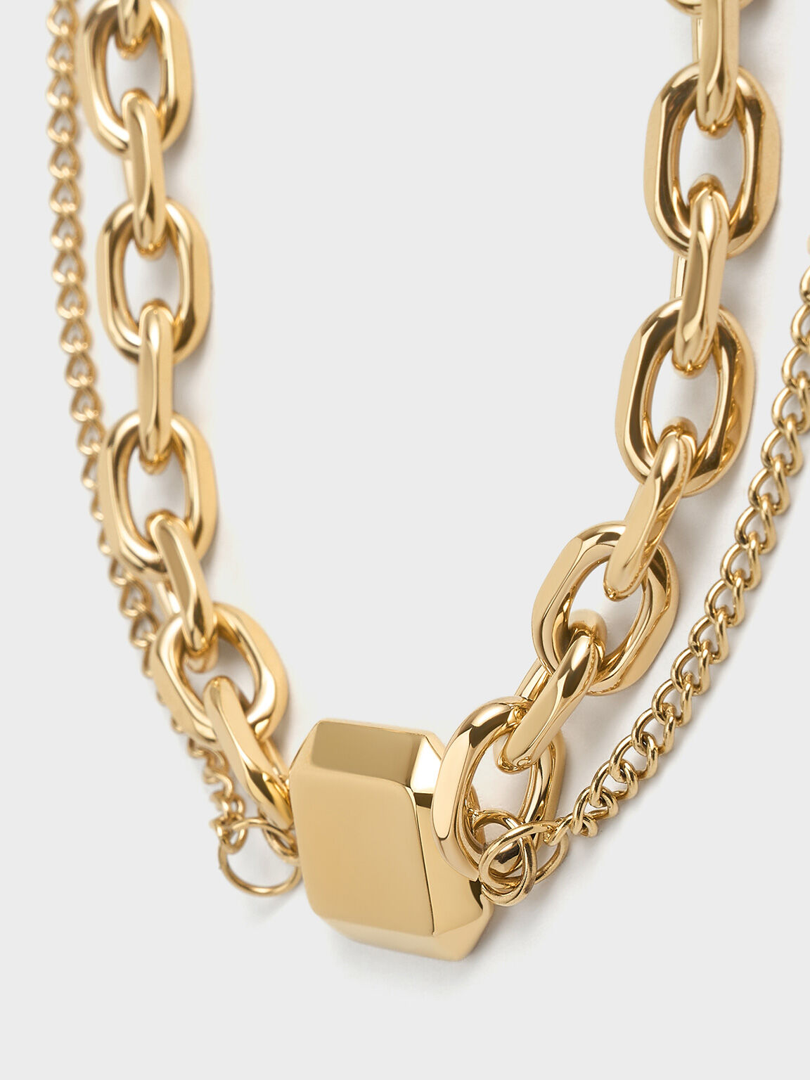 Keziah Double Chain-Link Bracelet, Gold, hi-res