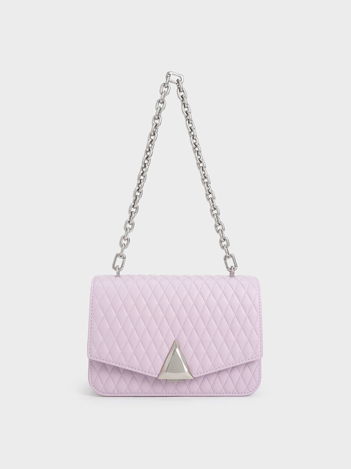 Pink Metallic Quilted Purse
