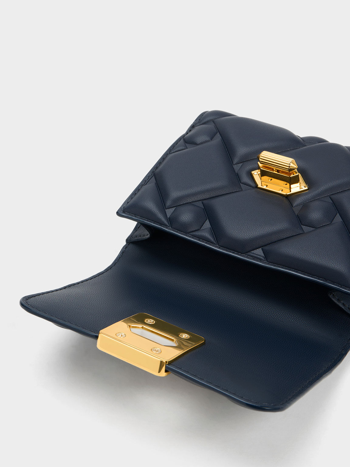 Tillie Quilted Chain Bag - Navy