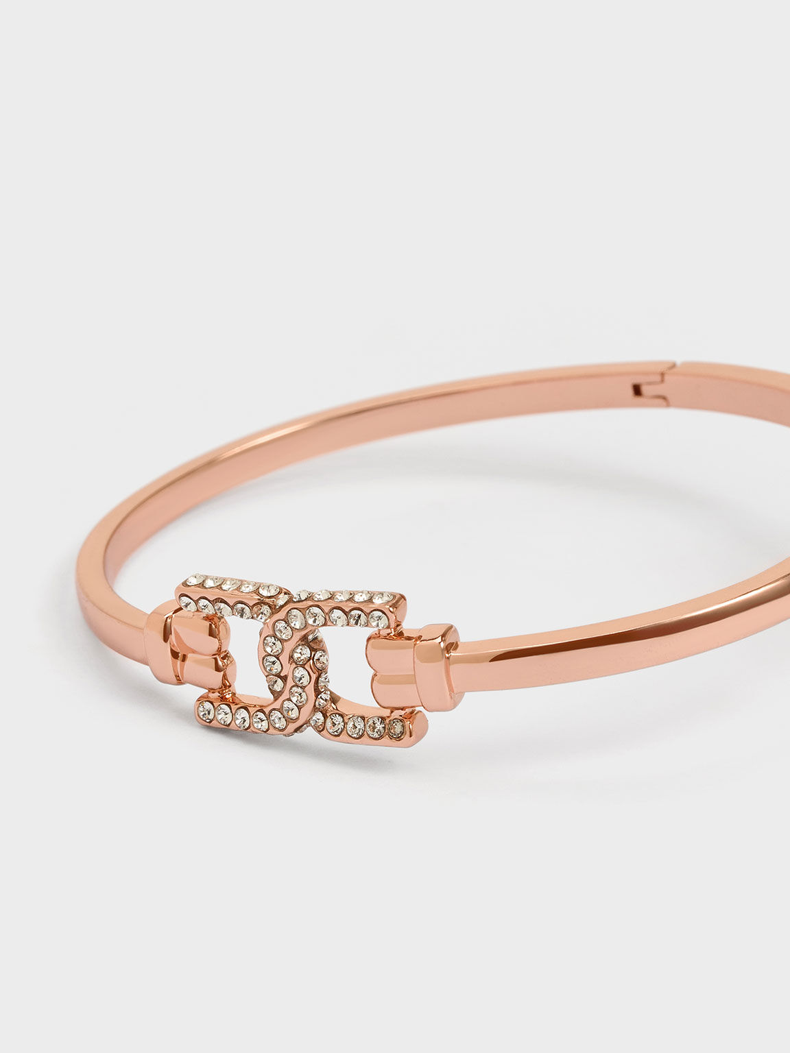 Gabine Swarovski Crystal Cuff Bangle, Rose Gold, hi-res