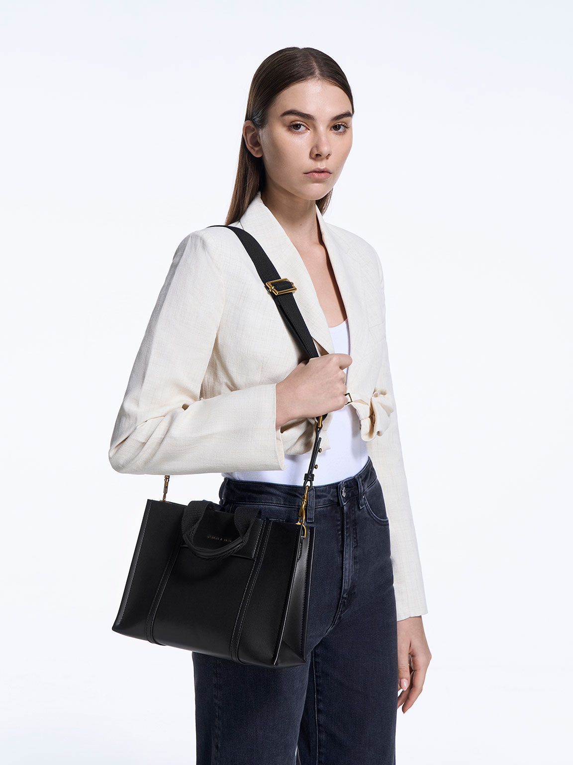 Charles & Keith Shalia Tote Bag in Black