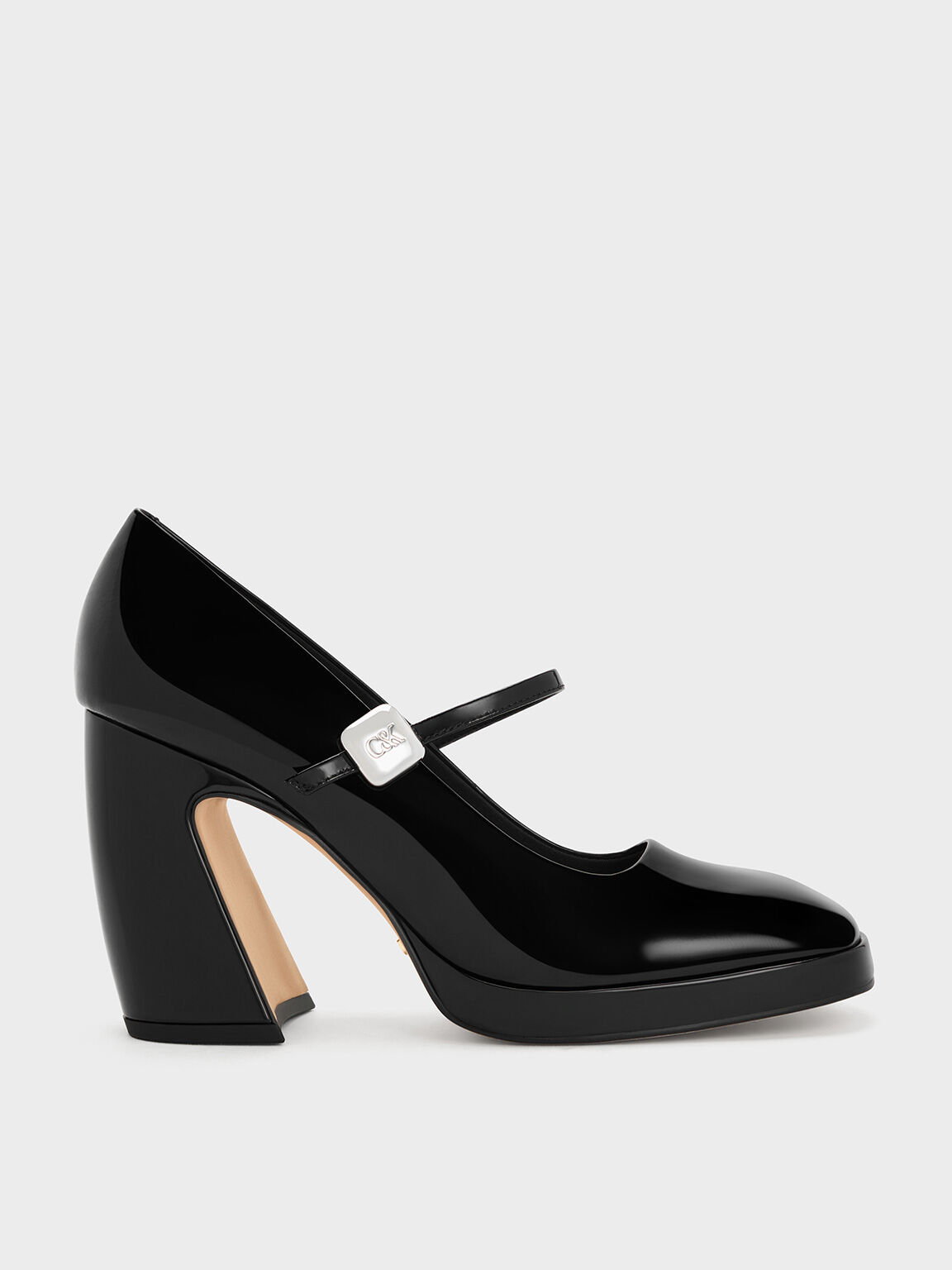 Jyll Patent Leather Platform Mary Janes, Black Patent, hi-res