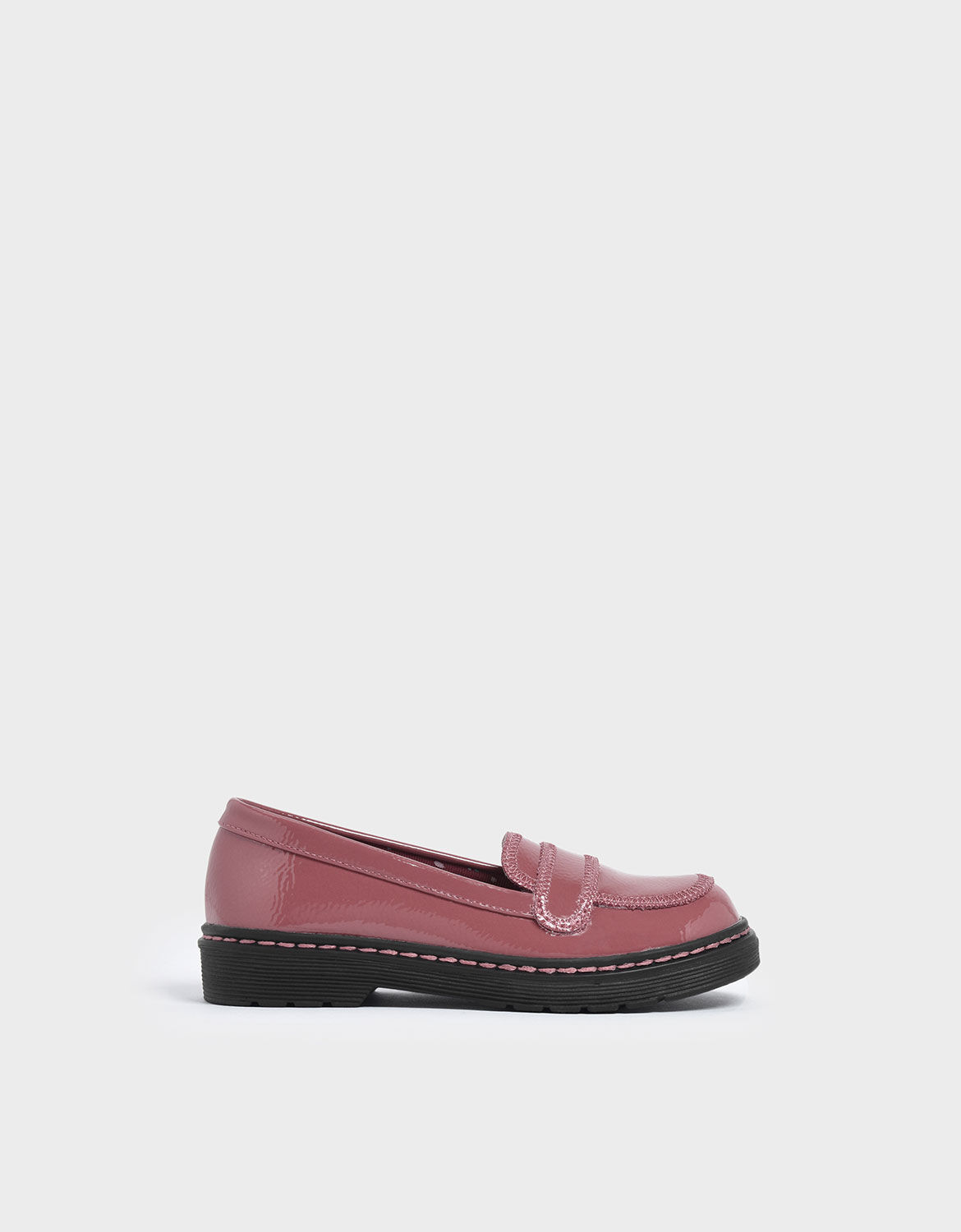 pink patent loafers