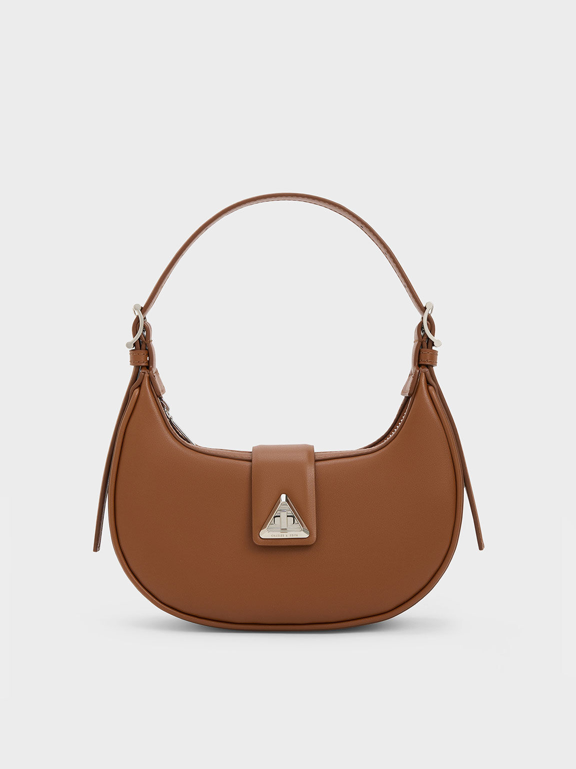 Trice Metallic Accent Belted Shoulder Bag, Cognac, hi-res