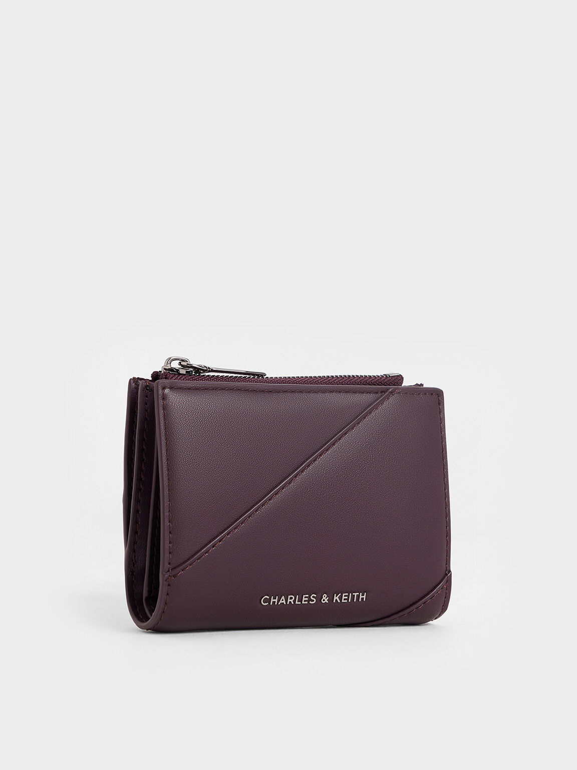 Trin Stitch-Trim Wallet, Plum, hi-res