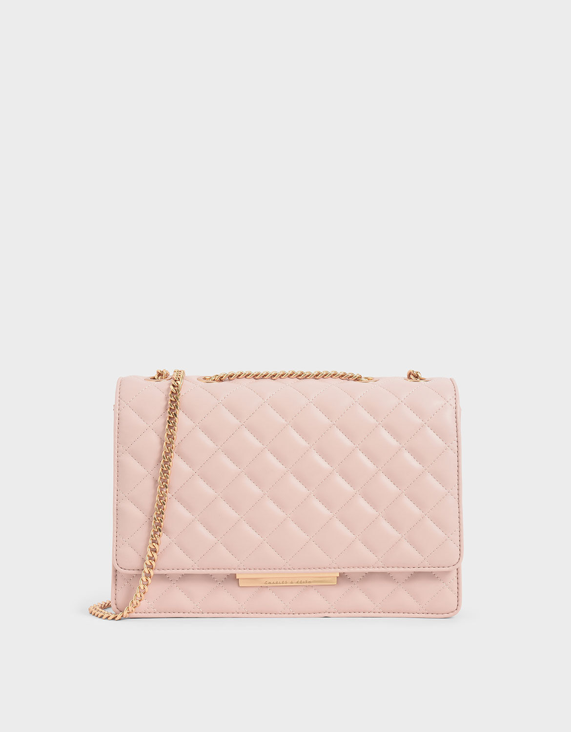 pink quilted bag