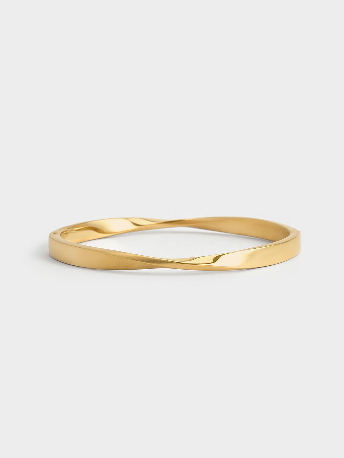 Lena Twist Bangle, Gold, hi-res