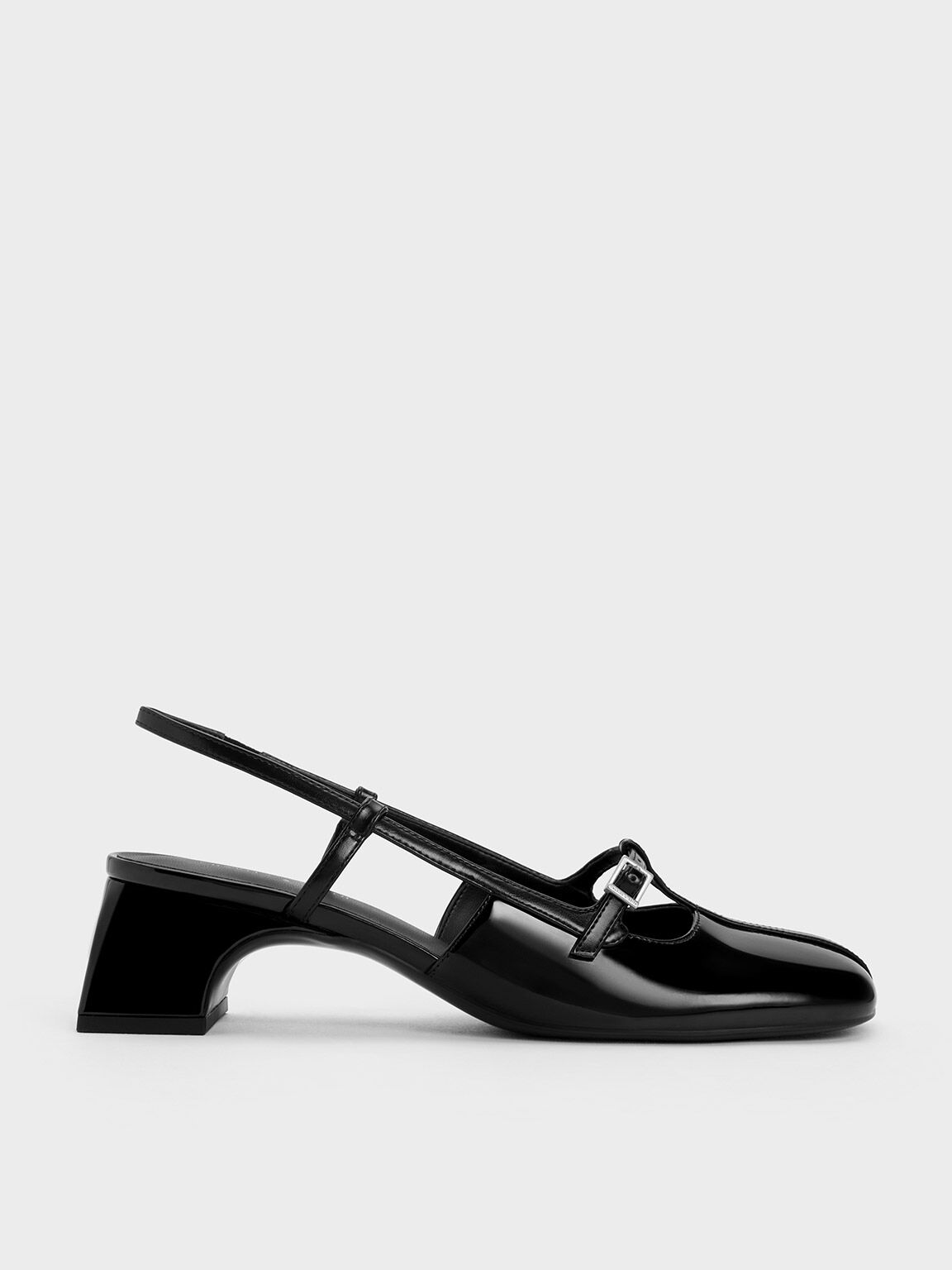 Black patent t sales bar heels