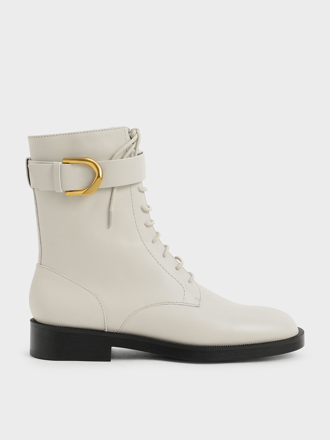 white ankle lace up boots