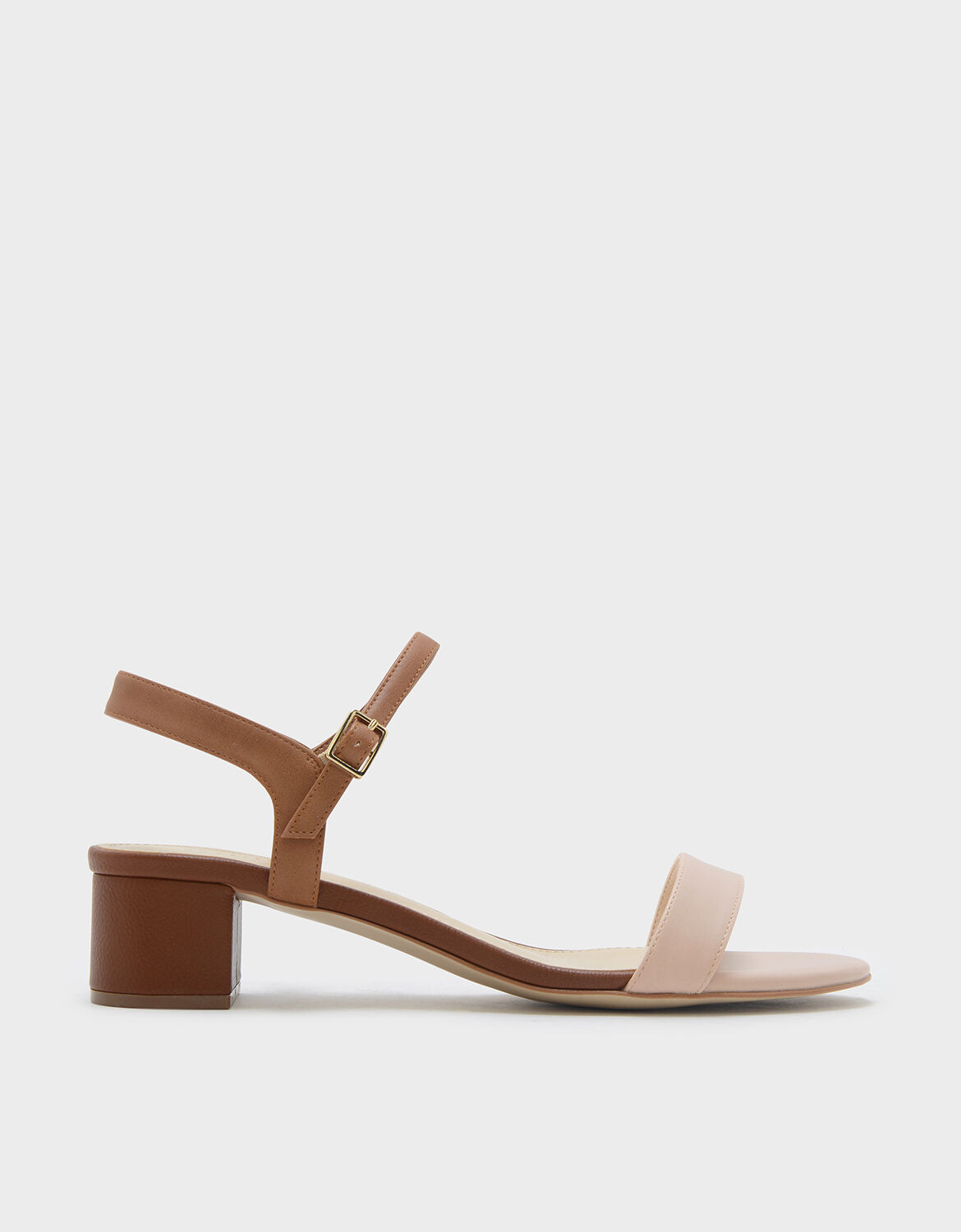 Charles & Keith Women's Open Toe Block Heel Sandals