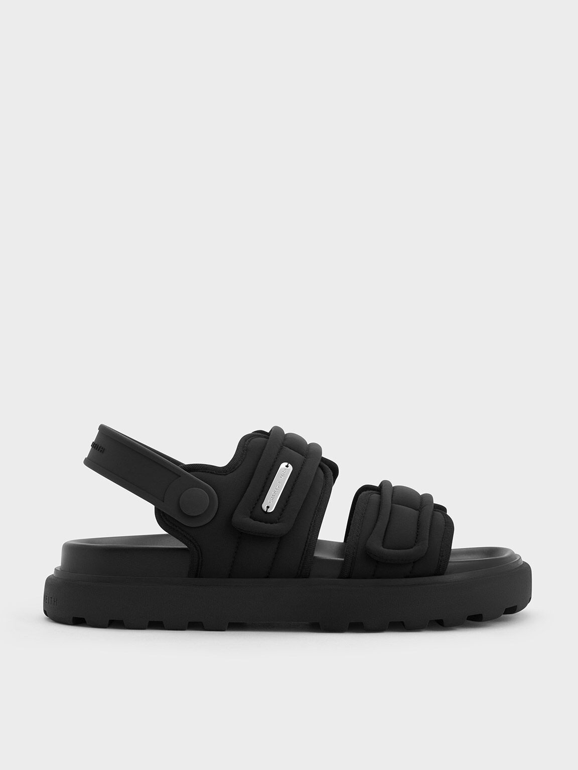 Black Romilly Puffy Sandals - CHARLES & KEITH MY