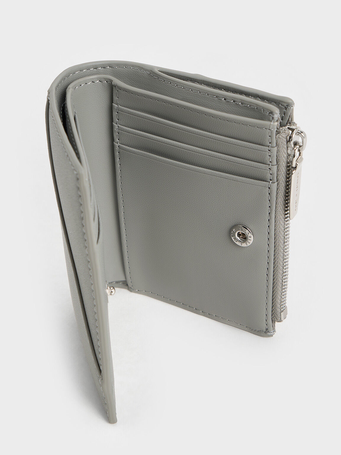 Trin Stitch-Trim Wallet, Grey, hi-res