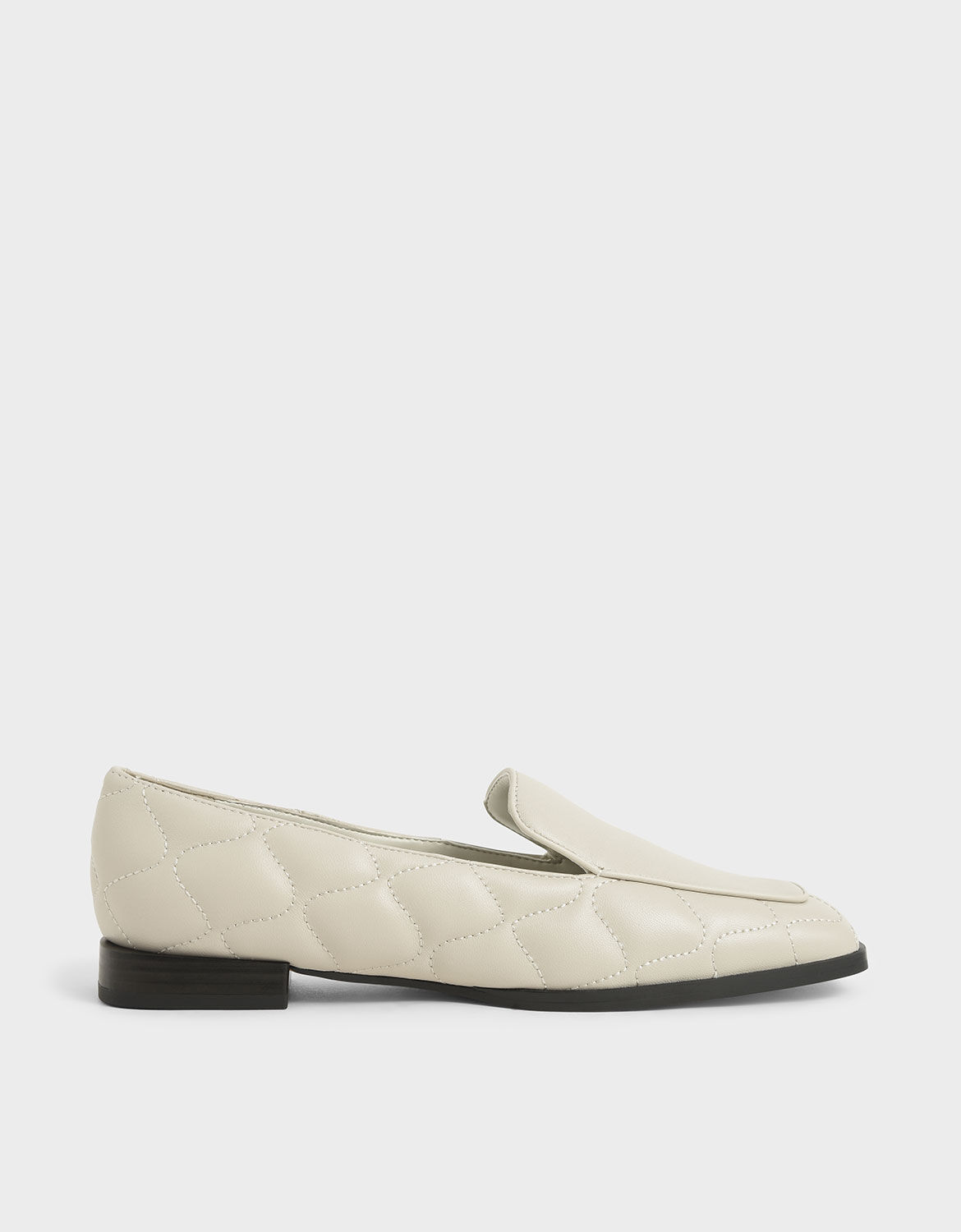Chalk Quilted Leather Loafers - CHARLES 