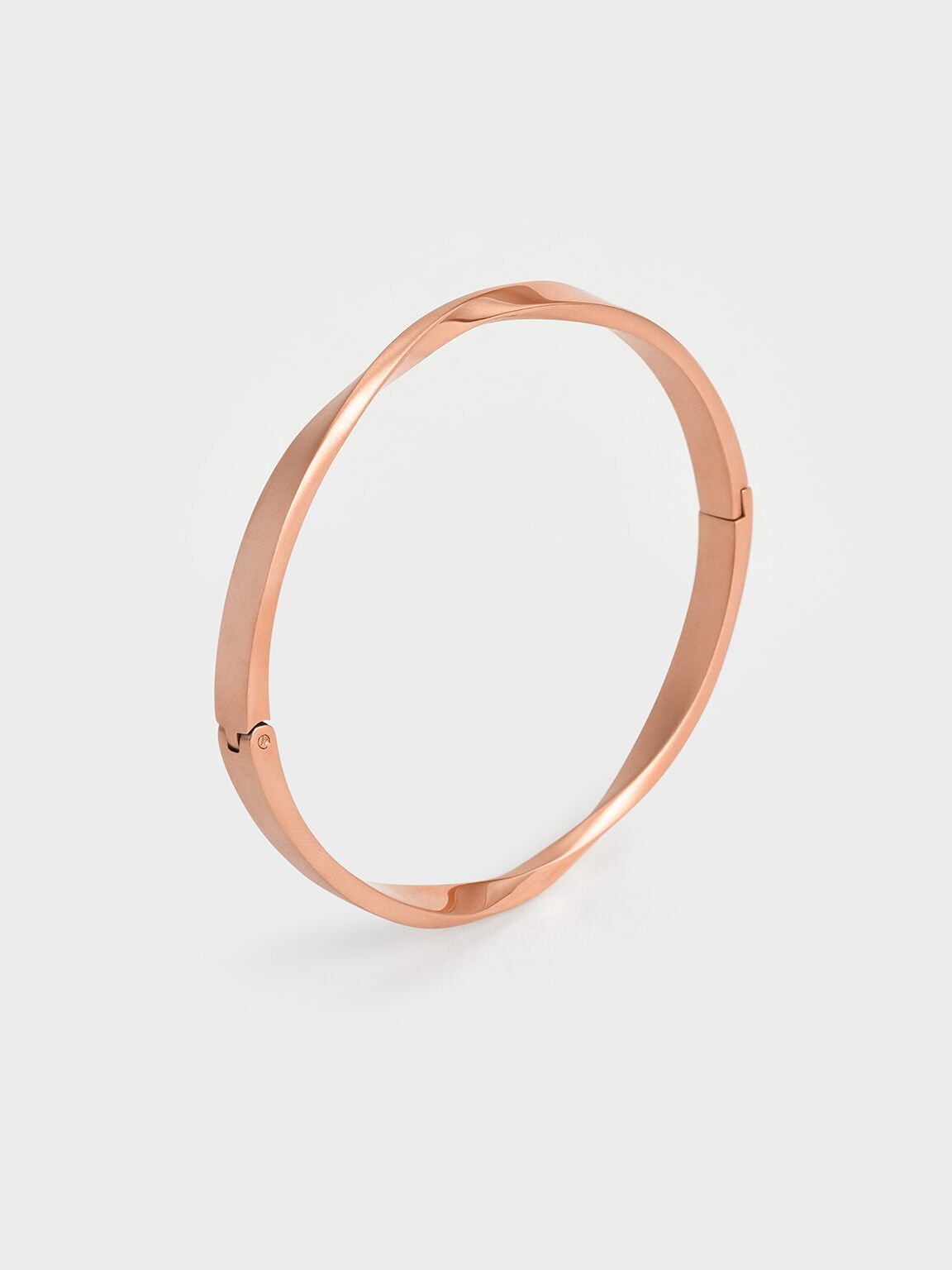 Lena Twist Bangle, Rose Gold, hi-res