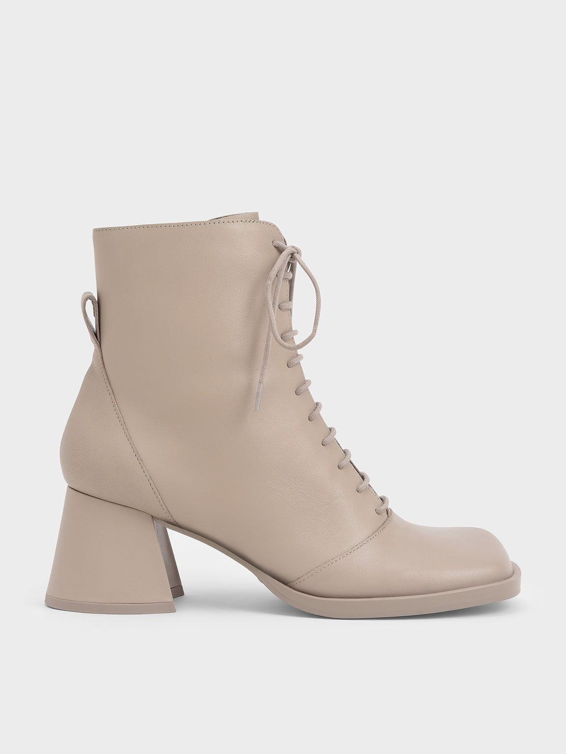 white ankle lace up boots