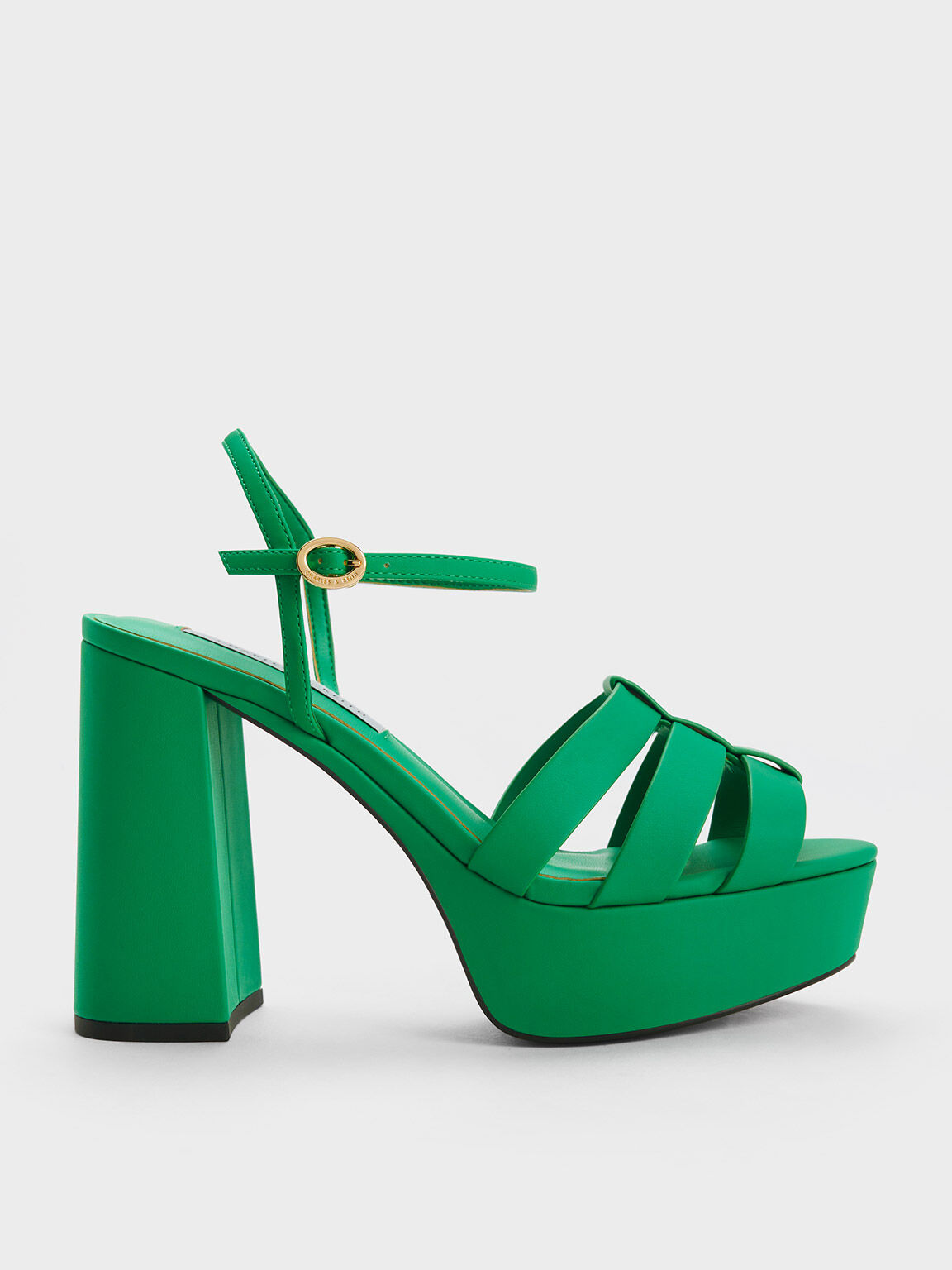Heels CHARLES & KEITH Green size 39 EU in Suede - 12845365