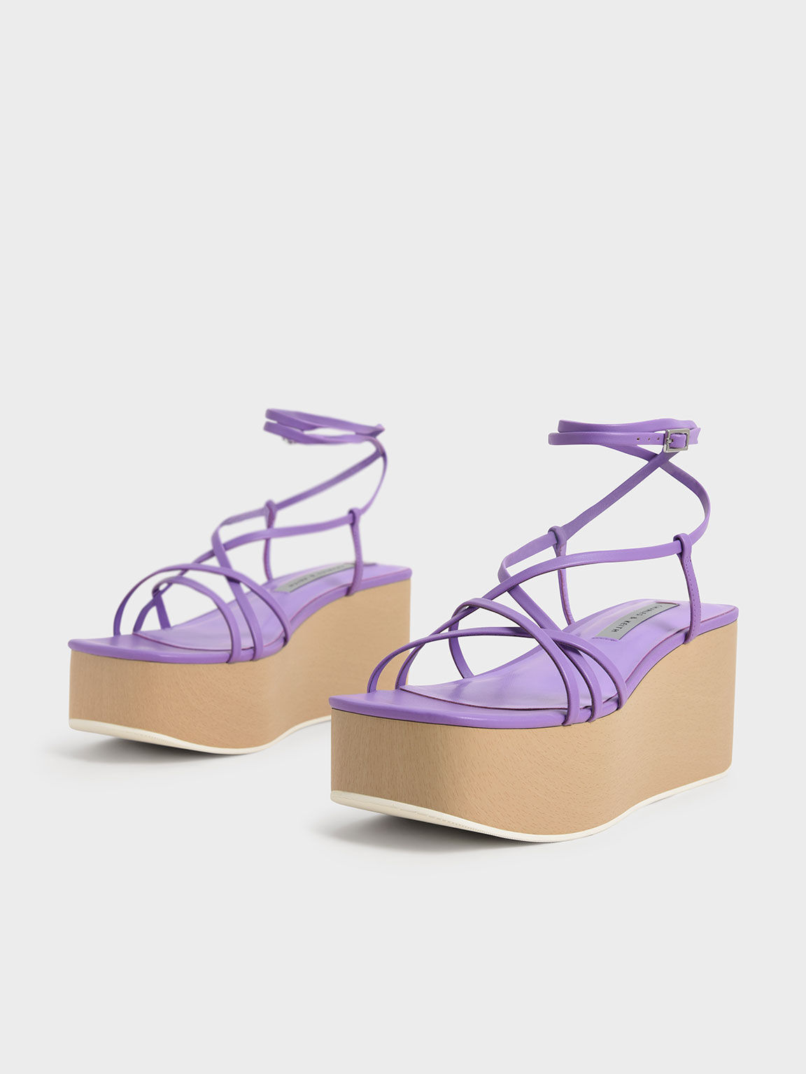 Purple wedge sale heel shoes