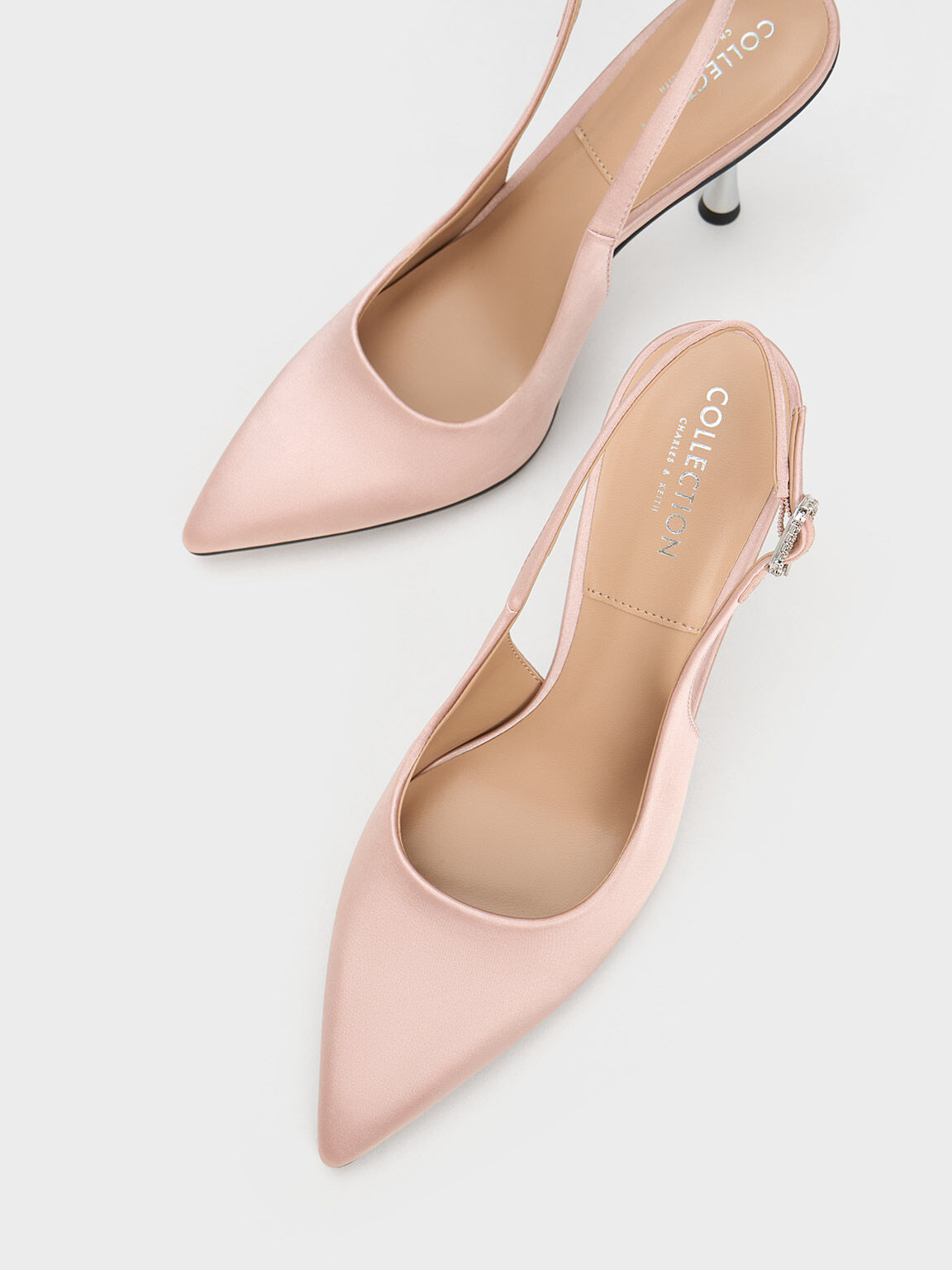 Demi Recycled Polyester Slingback Pumps, Nude, hi-res