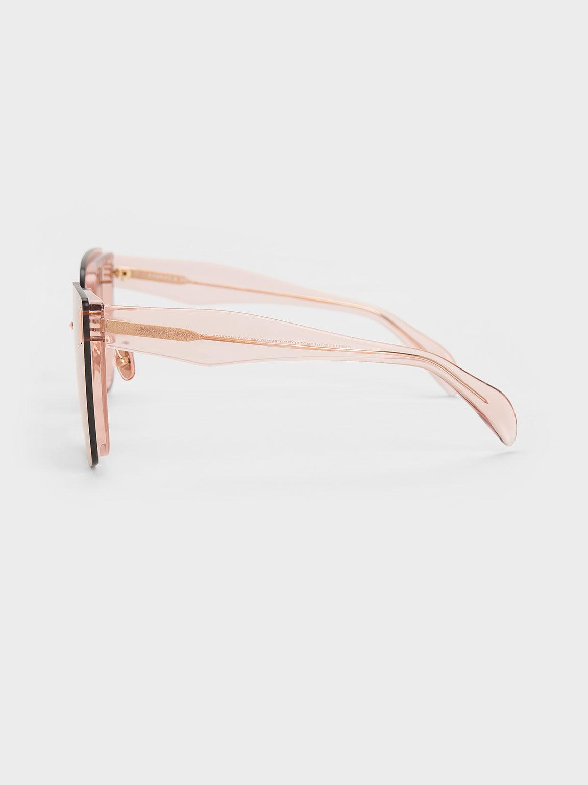 & Acetate Pink CHARLES - KEITH US Geometric Recycled Sunglasses Butterfly