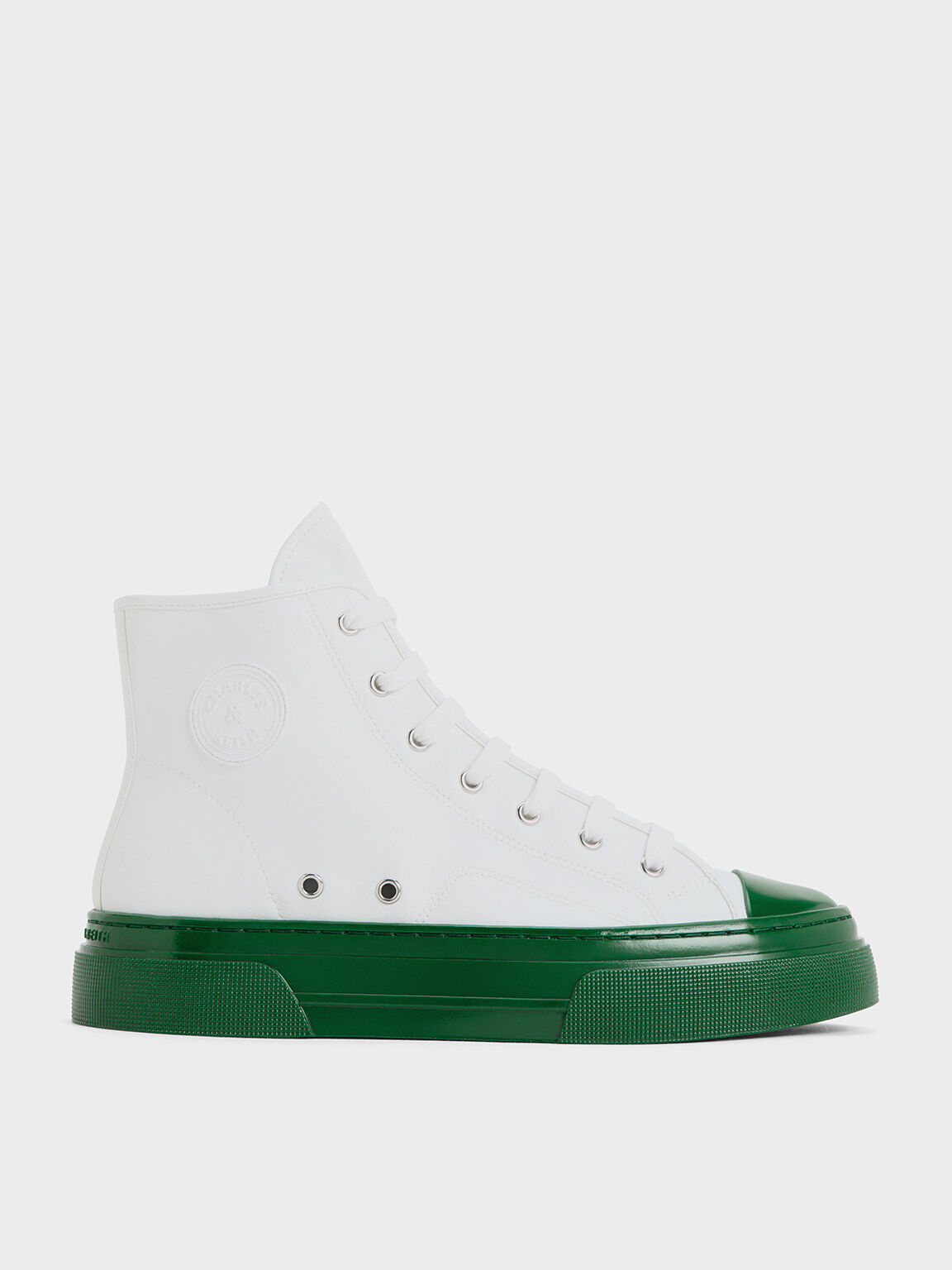 Kay Two-Tone High-Top Sneakers, Green, hi-res