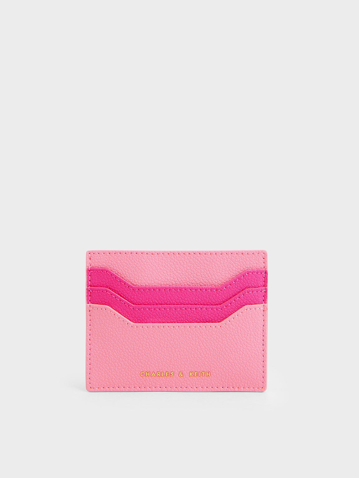 Two-Tone Multi-Slot Card Holder, Pink, hi-res