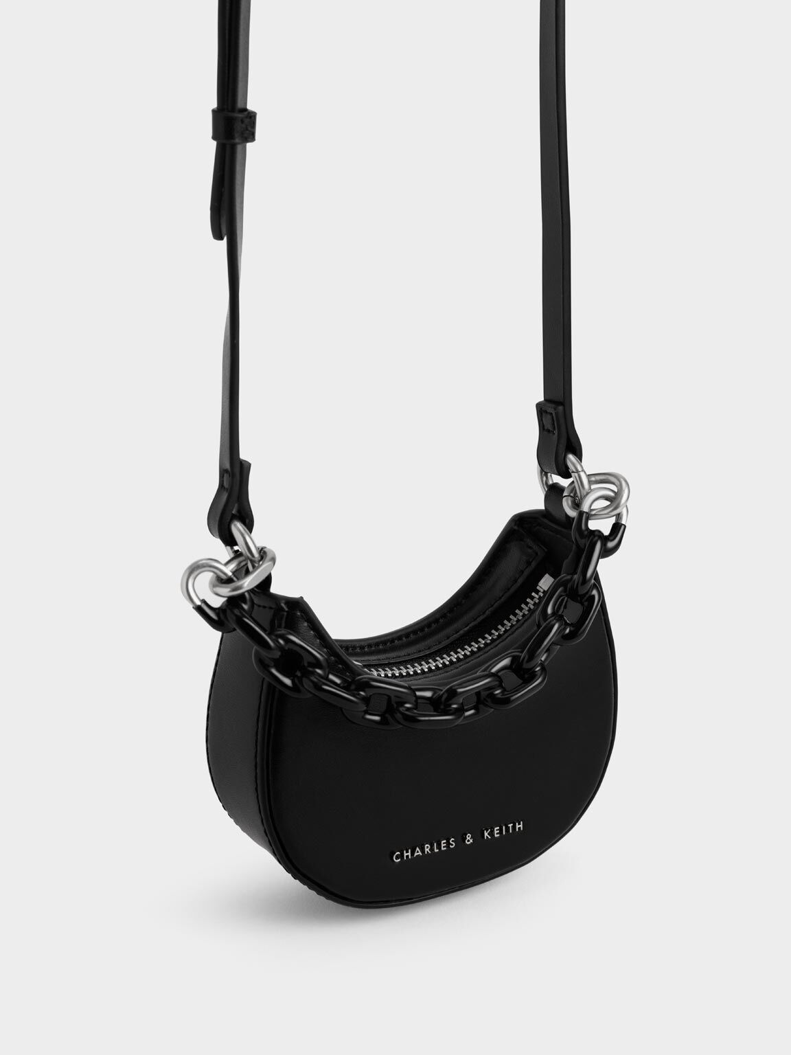 Black Koi Chain Handle Mini Bag - CHARLES & KEITH KH