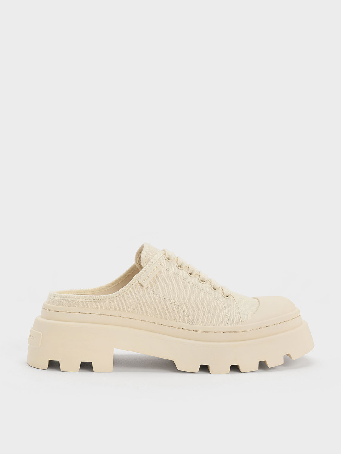 tapet Skinne forsikring Chalk Canvas Backless Sneakers - CHARLES & KEITH US